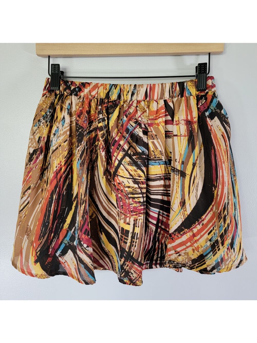 Wet Seal VTG Mini Skirt Juniors Sz M Artsy Art to Wear Cosplay Dopamine Festival
